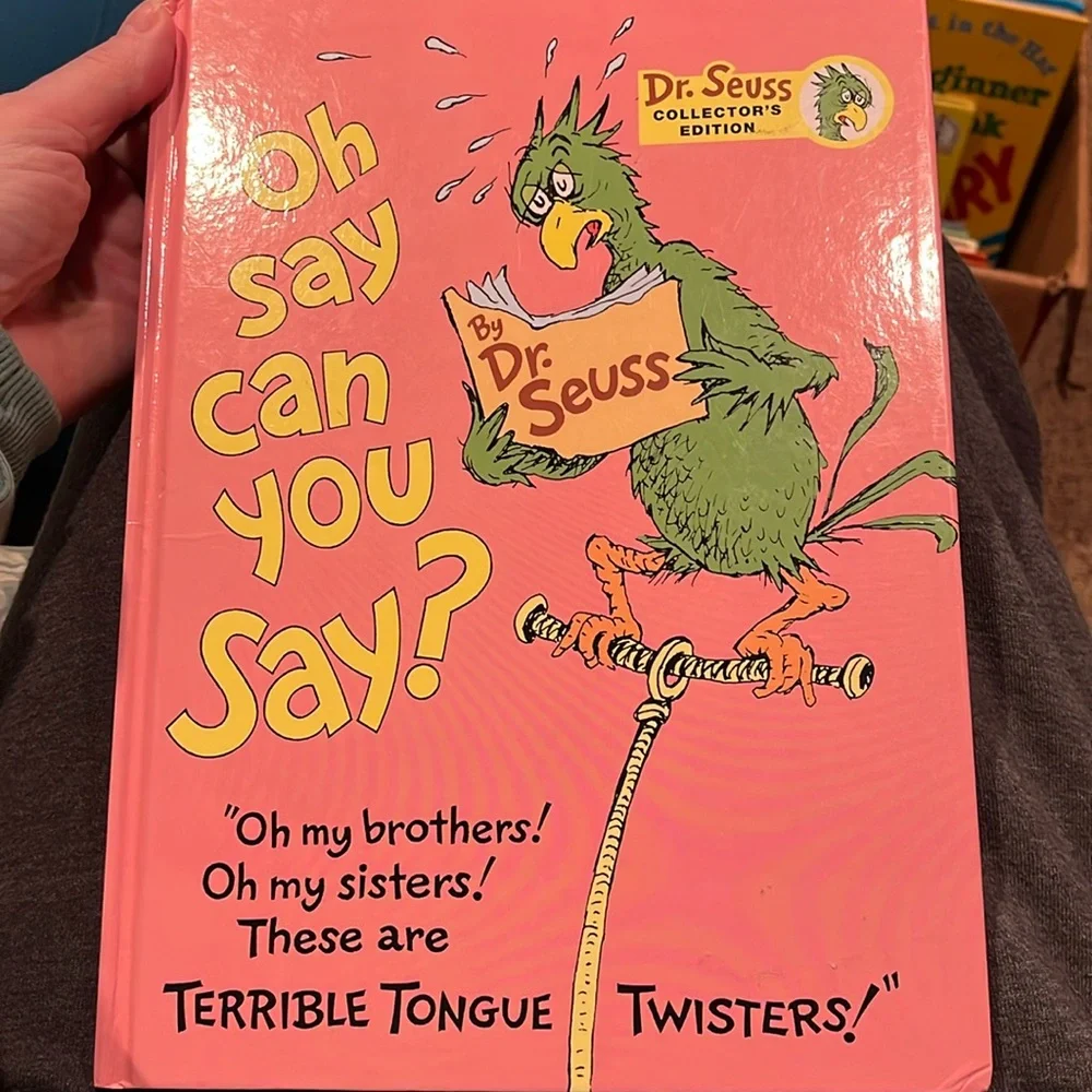 Oh say can you say? Hardcover kids tongue twisters picture book Dr Seuss 1979